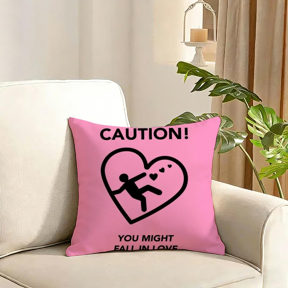 Lovely Heart of Love  My Beloved Cushion Cover Reversible Plush Pillow Cover Soft Fluffy  Home Decor for Sofa Bedroom