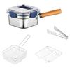 Stainlessed Steel Oil Filter Pot Deep Fryers Basket Set Efficient Frying Solution Heat Resistant Handle Kitchen Appliance
