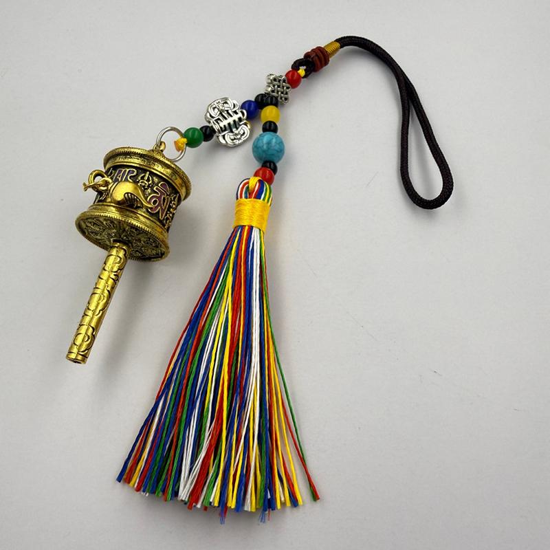 Ethnic Style Colorful Tassel Pendant Keychain Boho Handbag Charms Car Hanging Ornament for Girls Accessories