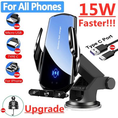 Araba Kablosuz Şarj Cihazı Manyetik Hızlı Şarj İstasyonu Havalandırma Standı Araba Telefon Tutucu Montajı iPhone 15 14 13 12 Samsung Xiaomi İçin
