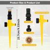 3Pcs 360° Rotation Automatic Lawn Sprinkler Adjustable Nozzle Corrosion Resistant Garden Watering System Buried Plug Irrigation Tool