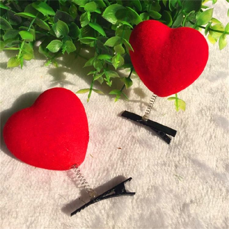 Love Heart Hair Clip for Women Girl Festival Props Hairpin Wedding Party Side Clip Spring Barrettes for Valentines Day