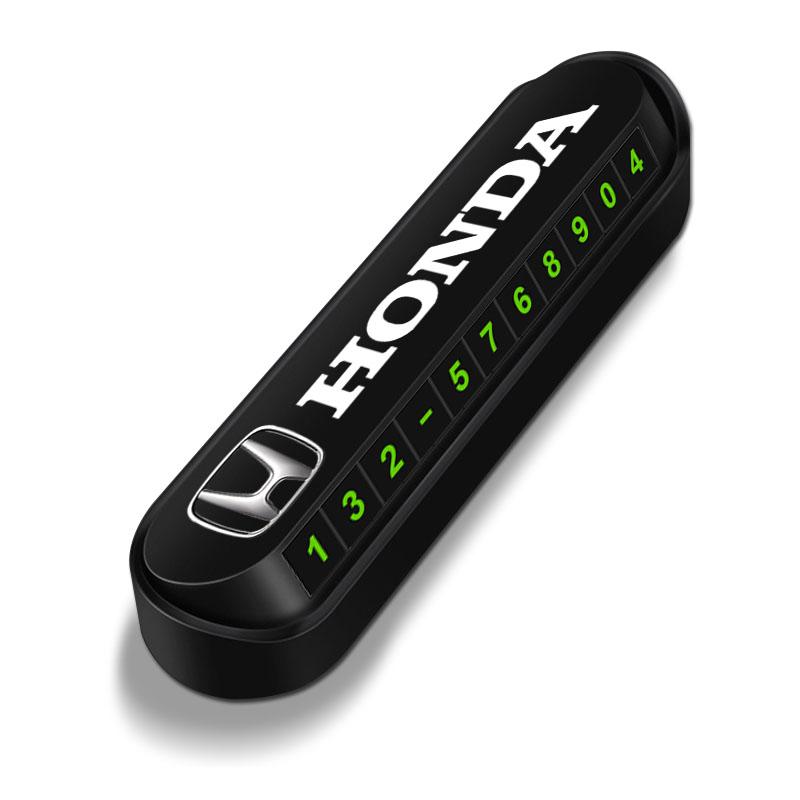 

1 шт. Новая временная парковочная карта для автомобиля, табличка-значок, стайлинг автомобиля для Honda Civic Xrv Hrv Crv Brv City Accord Fit Jazz Insight Pilot Passport Stepwgn чёрный