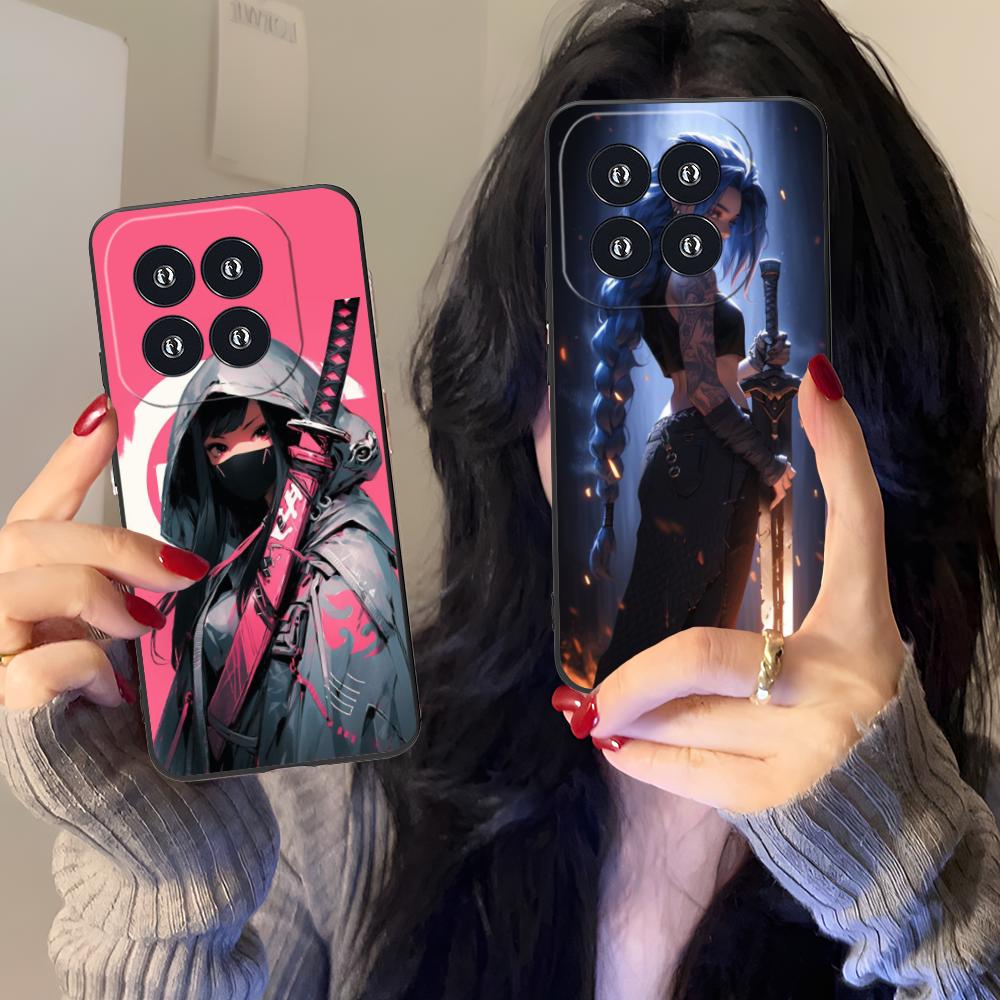 Anime Girl Mobile Phone Case for Xiaomi 15 14 13 12 Mi 11 T Ultra Lite Pro S X 5G Colorful Printing Cover Luxury Pretty
