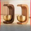 Dopamine Magnetic Wooden Doorbell with Bell for Entryway, Shop Entrance Reminder, New Chinese Style Bell