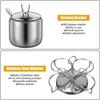 3 pcs Stainless Steel Seasoning Condiment Jars, Revolving Sugar Bowl Coffee Pot Rotating Spice Jar Set with Rack Spice Container with Lid and Spoon