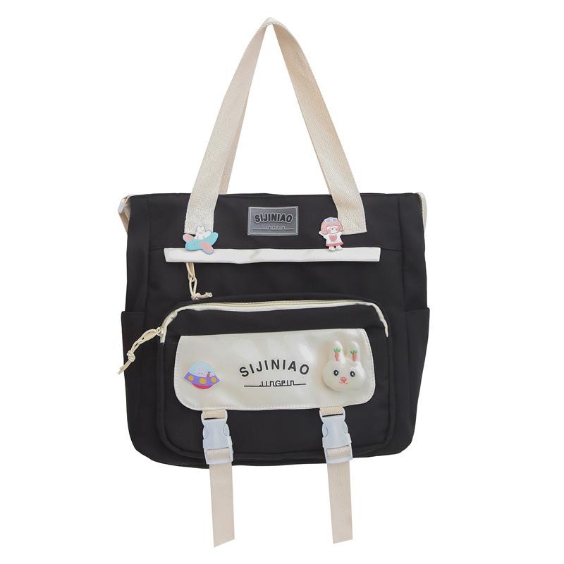 

Рюкзак для студентки - Большая вместимость, Модный, На одно плечо, Сумка-кроссбоди, Повседневная женская сумка With pendant чёрный