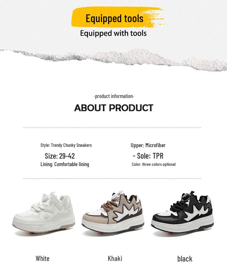 Double-Wheel Roller Shoes for Girls – Student Invisible Skates with Wheels, Children's Style