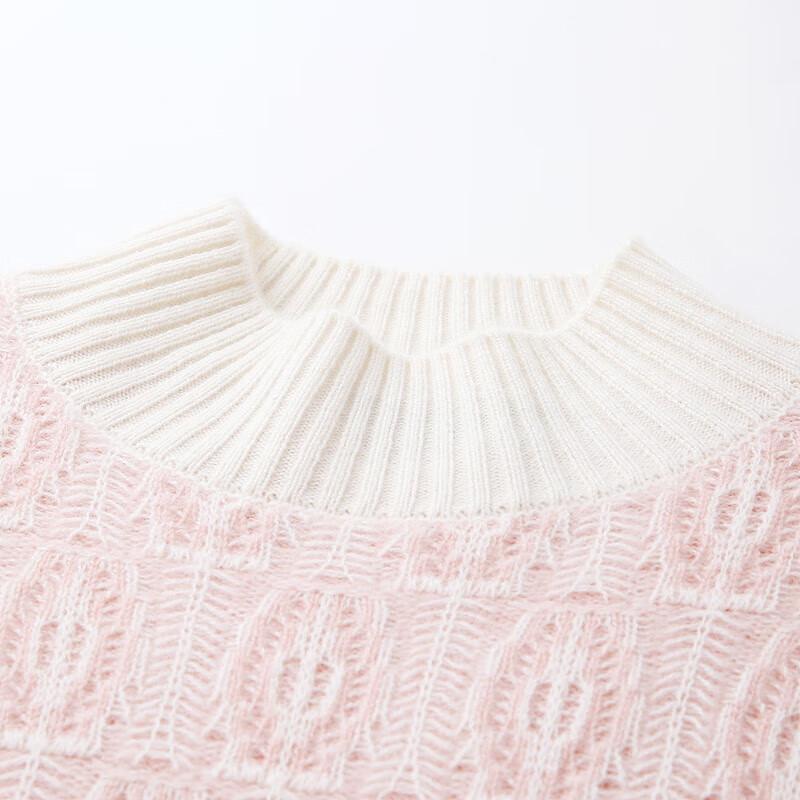 Kemon Boca Women's Color Block Pure Cashmere Mock Neck Sweater