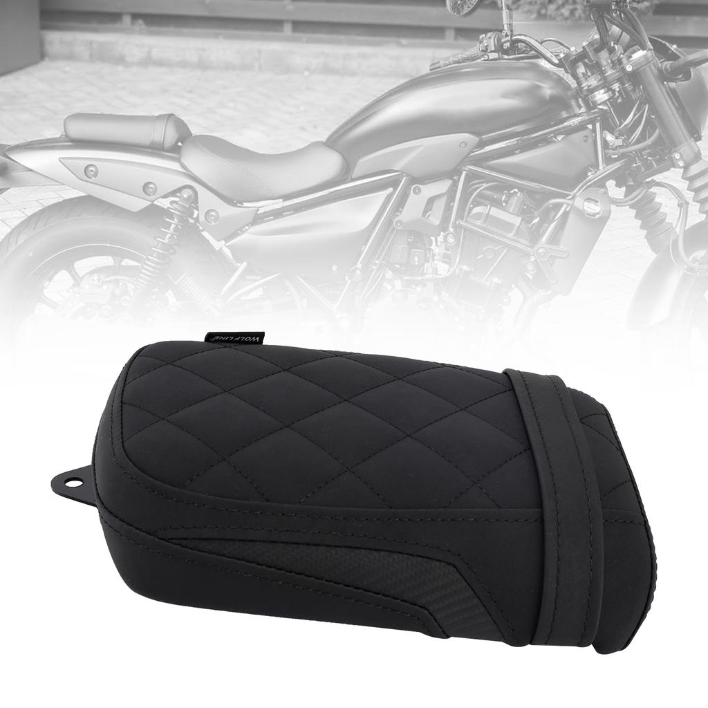 Rear Seat Passenger Cushion Flat Pu Fit Black For Kawasaki Eliminator 500 24-25