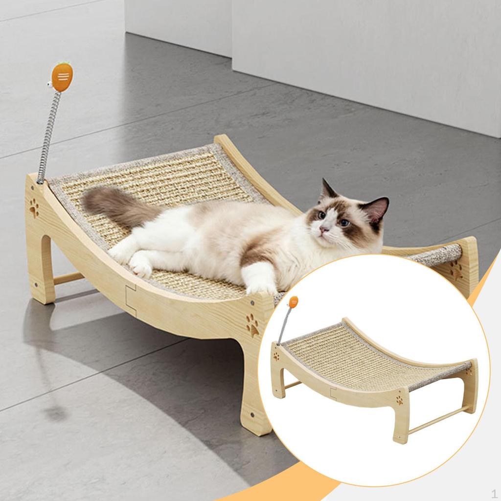2 in 1 Sisal Cat Scratcher and Resting Couch Shedding Resistant for All Seasons Comfortable Sturdy