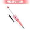 6PCS Sparkling Beadable Pen Ergonomic Grip Ballpoint Pen For Students Adult Daily Writing Journaling Art Craft Project