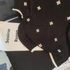 Summer 2023 Four-Leaf Clover Embroidered Ice Silk Knit T-Shirt