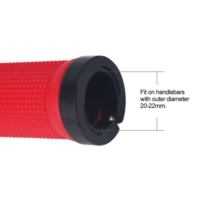 Platt poignees pour velo poignet vtt confortables en caoutchouc antiderapant avec embouts de guidon pour bmx/mountain