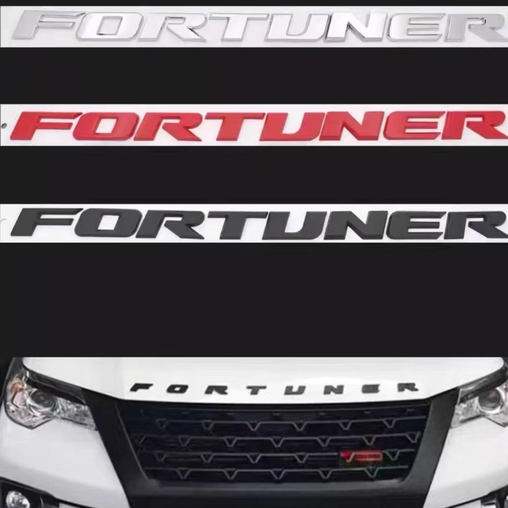 1pc 3D ABS  FORTUNER Letters Emblem Stickers for Toyota Fortuner Car Front Hood Bonnet Grill Trunk Badge Car Accessories