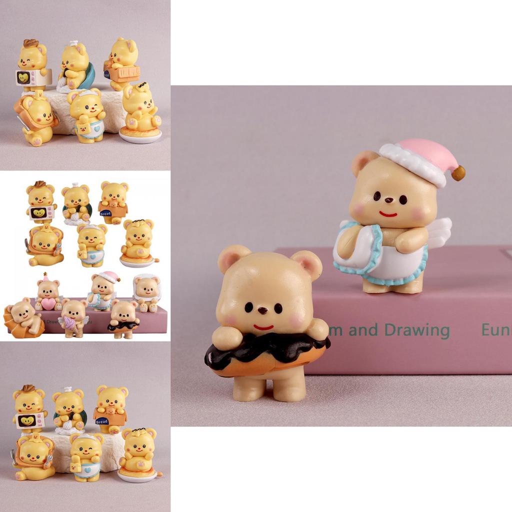 Adorable Butterbear Yellow Butter Bear Cute Blind Box Collectible Figurine Set
