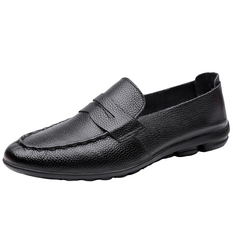 Fashion Flat Bottomed Men's Loafers Leisure and Comfortable Classic Style Black Brown Adult Casual Business Shoes Lightweight New