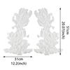 White Mesh Yarn Hollow Embroidery Car Bone Flower Clothing Shirt Dress Patch Flower Decoration Cloth Sticker Accessories