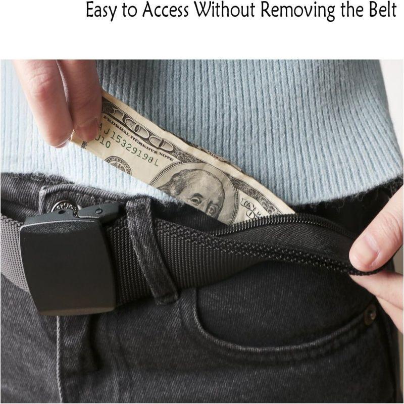 Travel Cash Anti Theft Belt Waist Bag Women Men Portable Hidden Money Strap Belt Wallet Waist Pack Secret Money Pocket