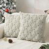 2PCS Christmas Tree Pillow Covers Soft 18 X 18 Inch Throw Pillow Covers Square Cushion Cases for Winter Home Decor