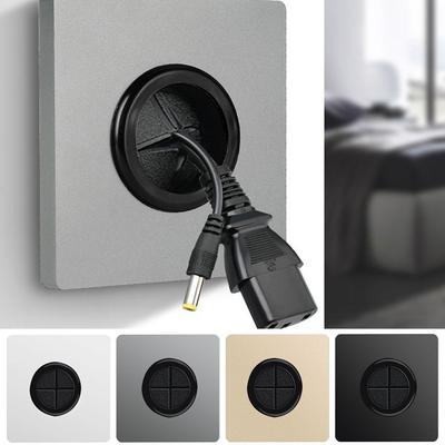 1Pcs Home Improvement 86Type With Outlet Hole With Rubber Pad Decorative Cover Cable Cover Wall Blank Panel Cable  Panel