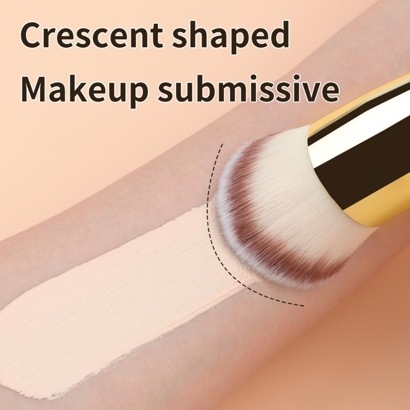 Pinceau de Maquillage Incliné pour Poudre Liquide Crème Buffing Mélange Portable Pinceau de Maquillage Visage Pinceau Correcteur Pinceau Contouring