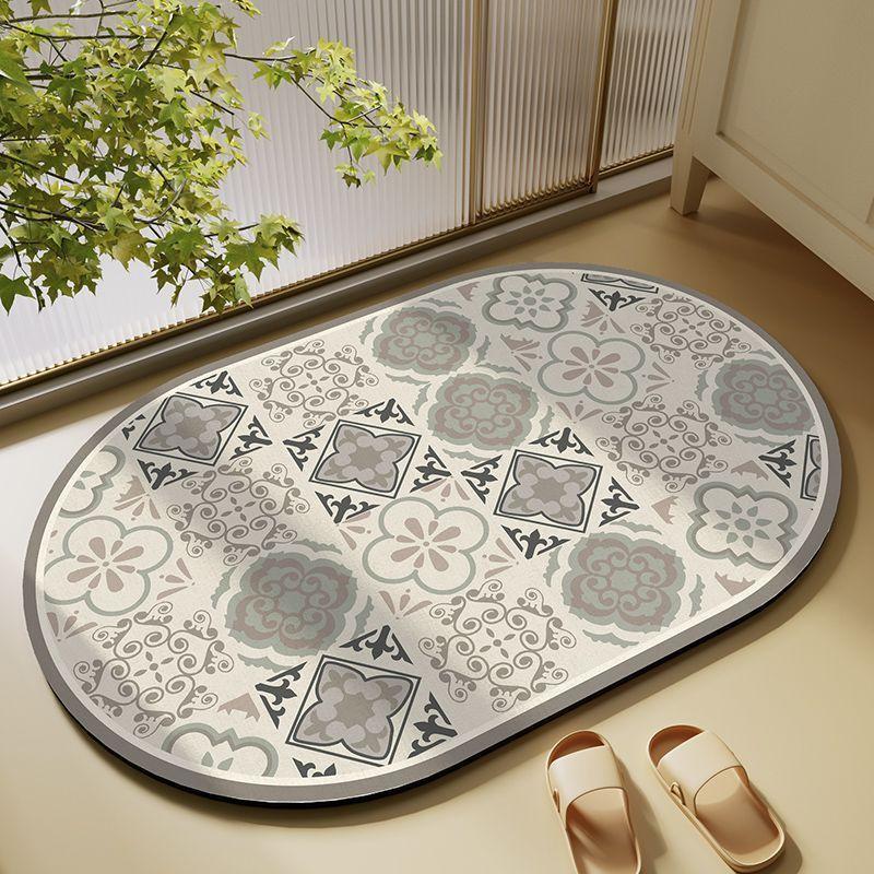 American Luxury Retro Diatomaceous Mud Mat Moisture-wicking Quick Dry Non-slip Mat Bathroom Bath Area Door Dirty Foot Pad