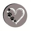 Heart-shaped Footprint Pattern, Multi-functional Spare Tire Cover Suitable for Household Cars, SUVs, Off-road Vehicles, RVs, Station Wagons, and Other