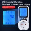 EU Plug Power Consumption Meter Socket Energy Digital Watt Meter AC Current Monitor Wattmeter Electricity Costs Calculate