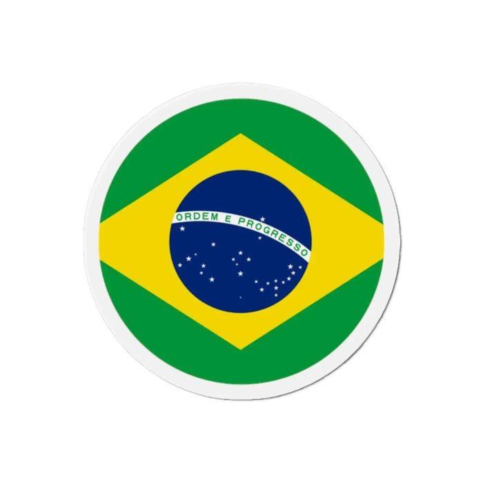 Aimant Rond - Brésil - 8 cm - 50 pièces - Multicolore - Mixte
