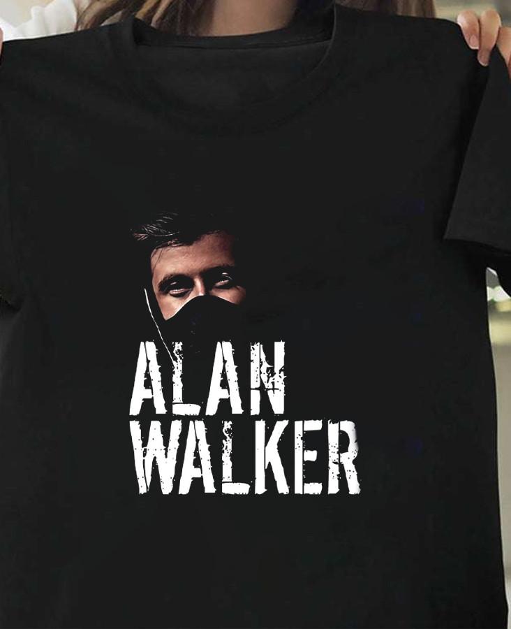 HORKÝ! Alan Walker Černá bavlněná košile Plná velikost S-5XL Unisex Unisex Tričko