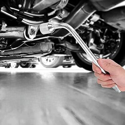 17/19/21mm Auto Ersatzrad Radschlüssel - L-Form Sechskantkopf Geschlitztes Ende Stecknuss Reparaturwerkzeug, Standard Radschlüssel