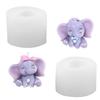 Cute 3D Elephant Silicone Candle Mold BPA Free Reusable DIY Animal Resin Mold for Party Ornament Home Decoration DIY