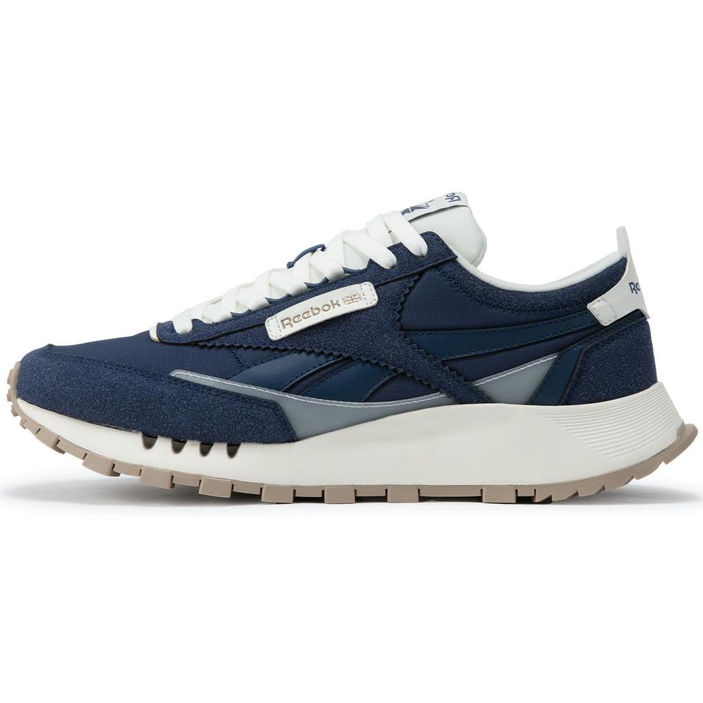 Reebok Cl Legacy W+ Fashion Sports Comfortable Thick Sole Casual Shoes Low Top Running Shoes Unisex sneaker Navy-Blue 24FRC903U1GB4