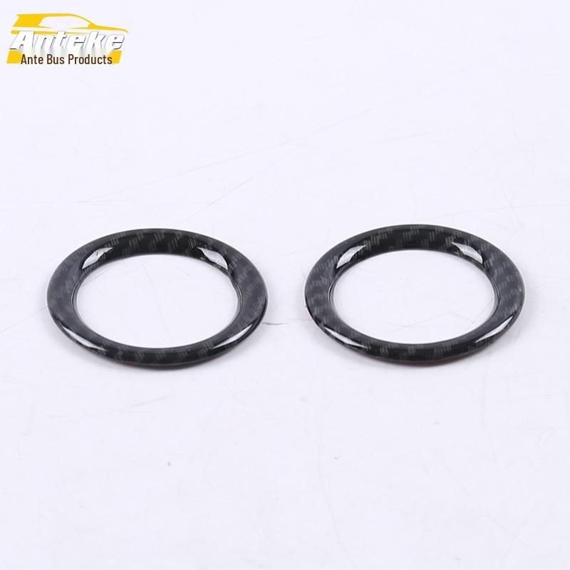 Fits 17 Grand Cherokee Models: Front Small Speaker Box Bright Ring & Center Console Dashboard Speaker Cover Patch