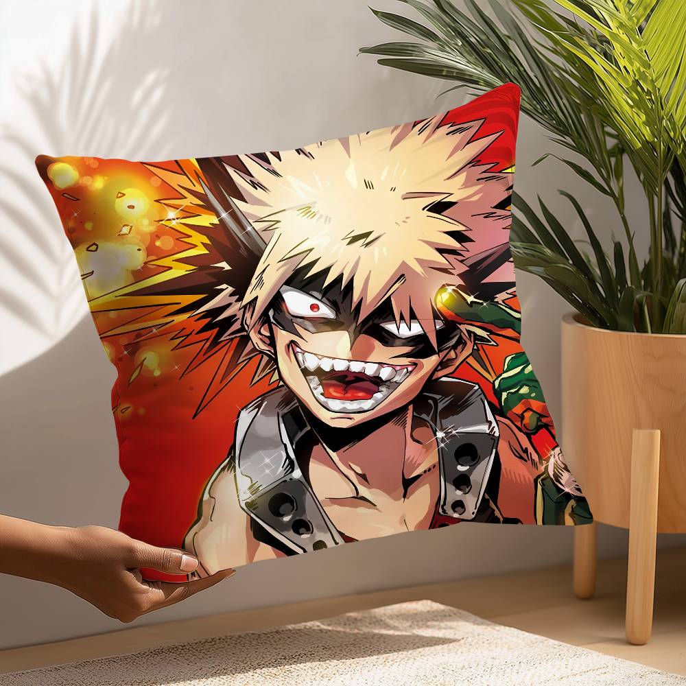 My Hero Academia Katsuki Bakugo Pillow Case Plush Fabric Soft Pillowcase Double Sided Print Cushion Cover Household Gifts
