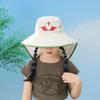 Children'S Sun Protection Hat Summer Big Brim Sun Hat Ultraman Cartoon Neck Protection Breathable Bucket Hat Outdoor Protection For Boys And Girls