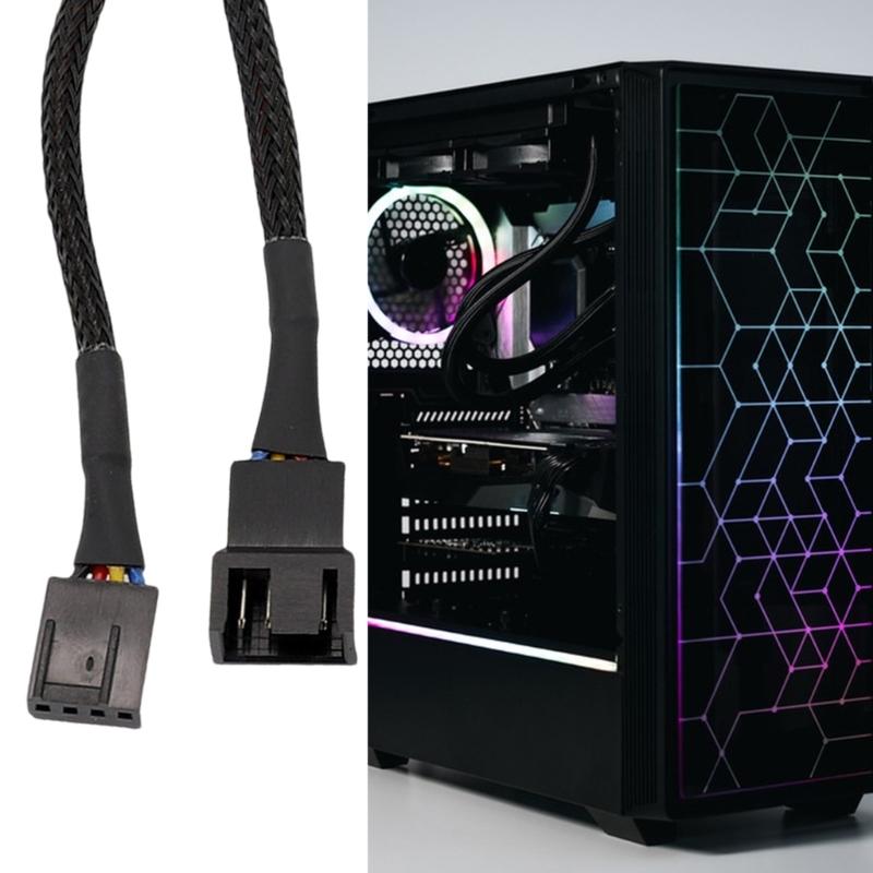 4Pin Fan Extension Power Cable Connector Case Male To Female for Computer 4Pin Flexible Case Fan Installation