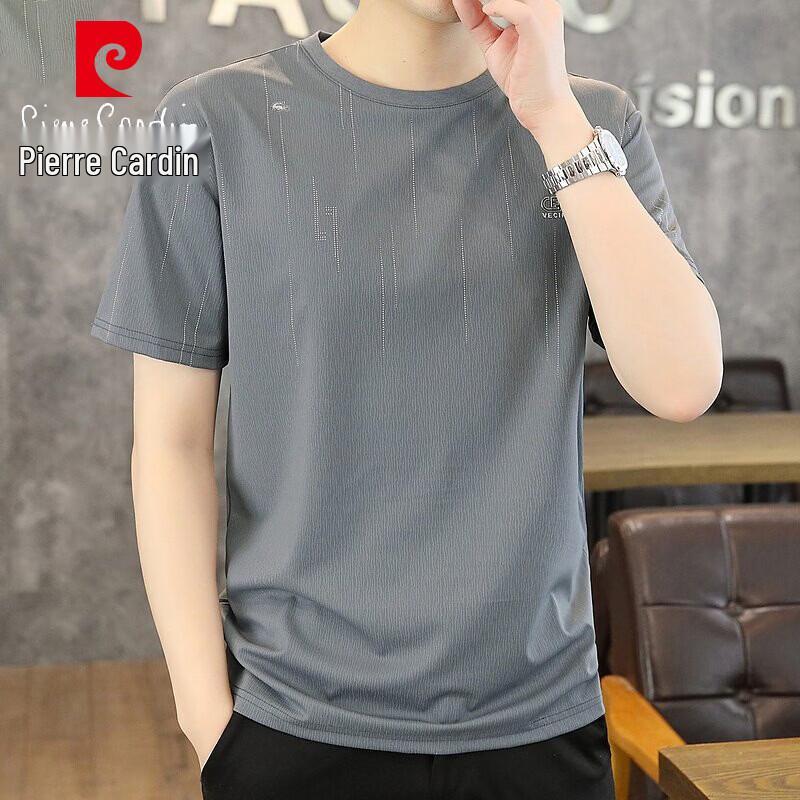 Pierre Cardin Men s Ice Silk Breathable Round Neck T-Shirt L