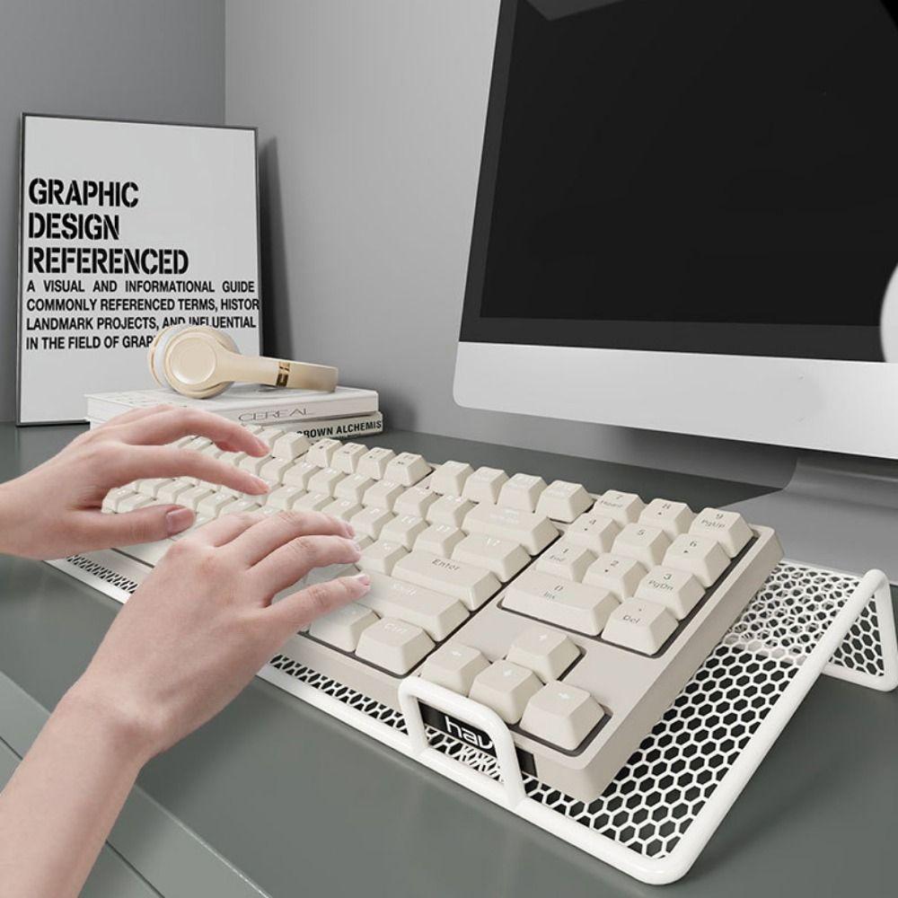 Tilt Lift Keyboard Riser Holder Wire Mesh Keyboard Tray Typing Computer Keyboard Stand  Home Use