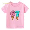 Kids Cute Sailor 67 Number Graphic TShirt Soft Cotton Casual Wear for Boys  Girlsdf0122