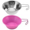Camping Backpackers Cup Stainless Steel Outdoor Mug Cookware Cup Stainless Steel Bowl With Handles Picnic Dinner Bowl For Picnic
