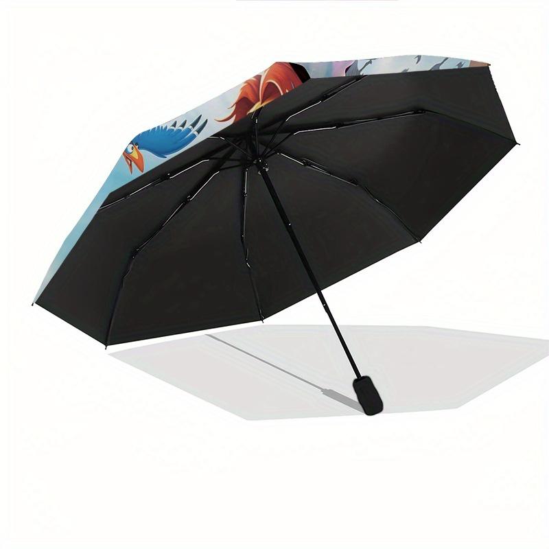1 Auto Open Lion King, Pride Rock Themed Colorful 8-rib Portable Umbrella for Men and Women, A Compact Commuting Companion Suitable for Dail