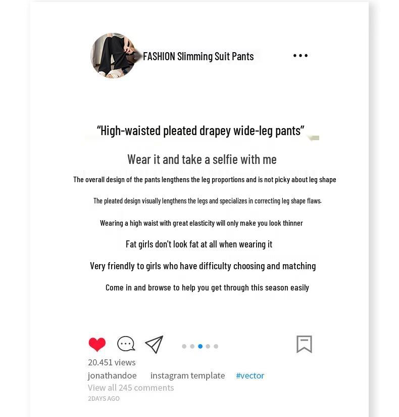 Women's Summer High-Waisted Black Wide-Leg Floor-Length Pants