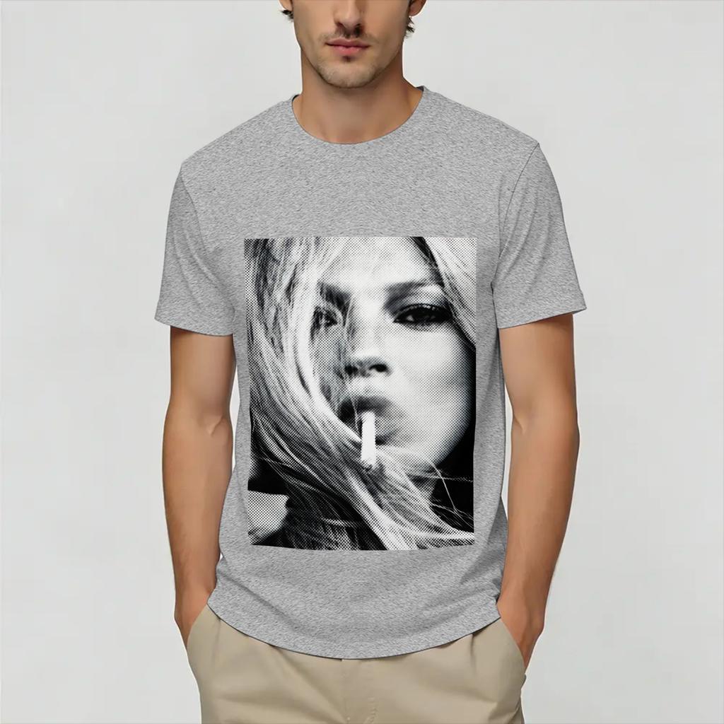 T-shirt Unisex Kate Moss T-shirt Tempo Libero Manica Corta Girocollo T-shirt Cotone Idea Regalo Abbigliamento