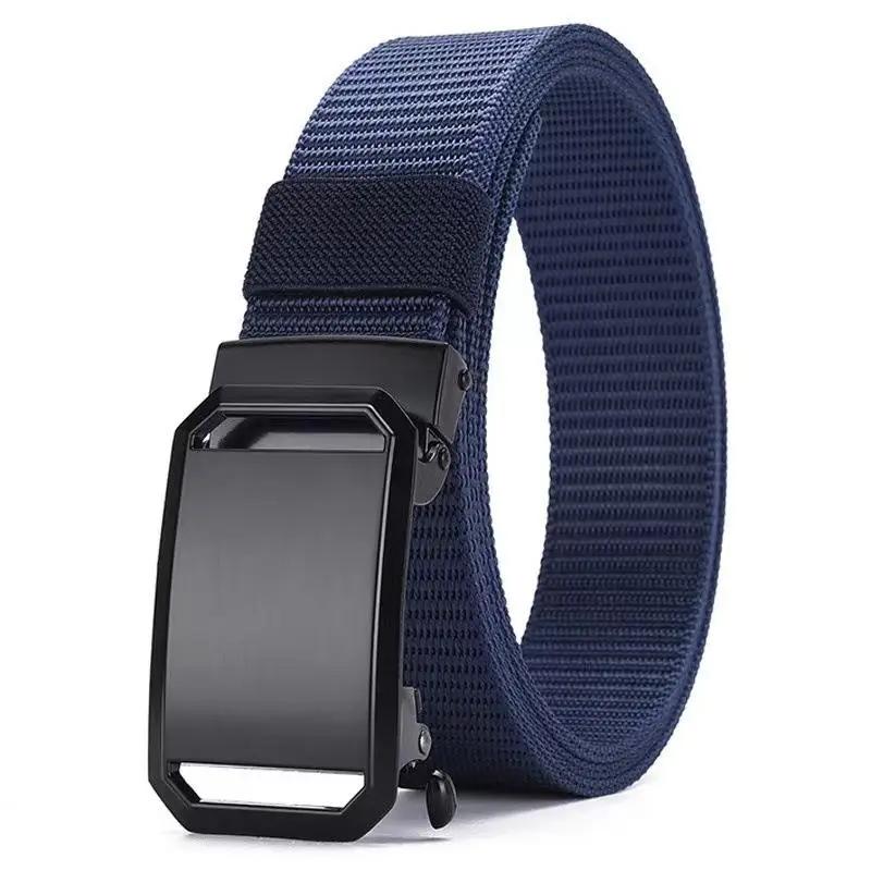Automatic Buckle Belt Canvas Tactical Workwear Casual Outdoor Military Training Pants Belt Men Fashionable Multifunctional Belt