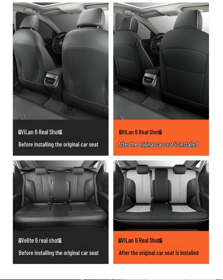 New Buick Velite 6 Full Leather Car Seat Cushion Cover – Universal Four Seasons Model