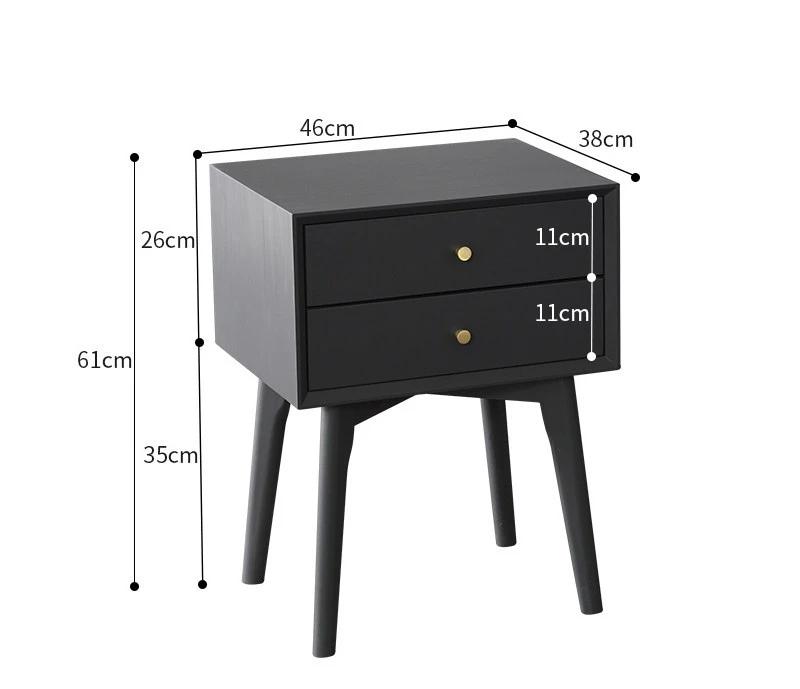 Bedside Table Solid Wood Nordic Bedroom Small Apartment Simple Modern Creative Bedside Storage Narrow Cabinet Simple
