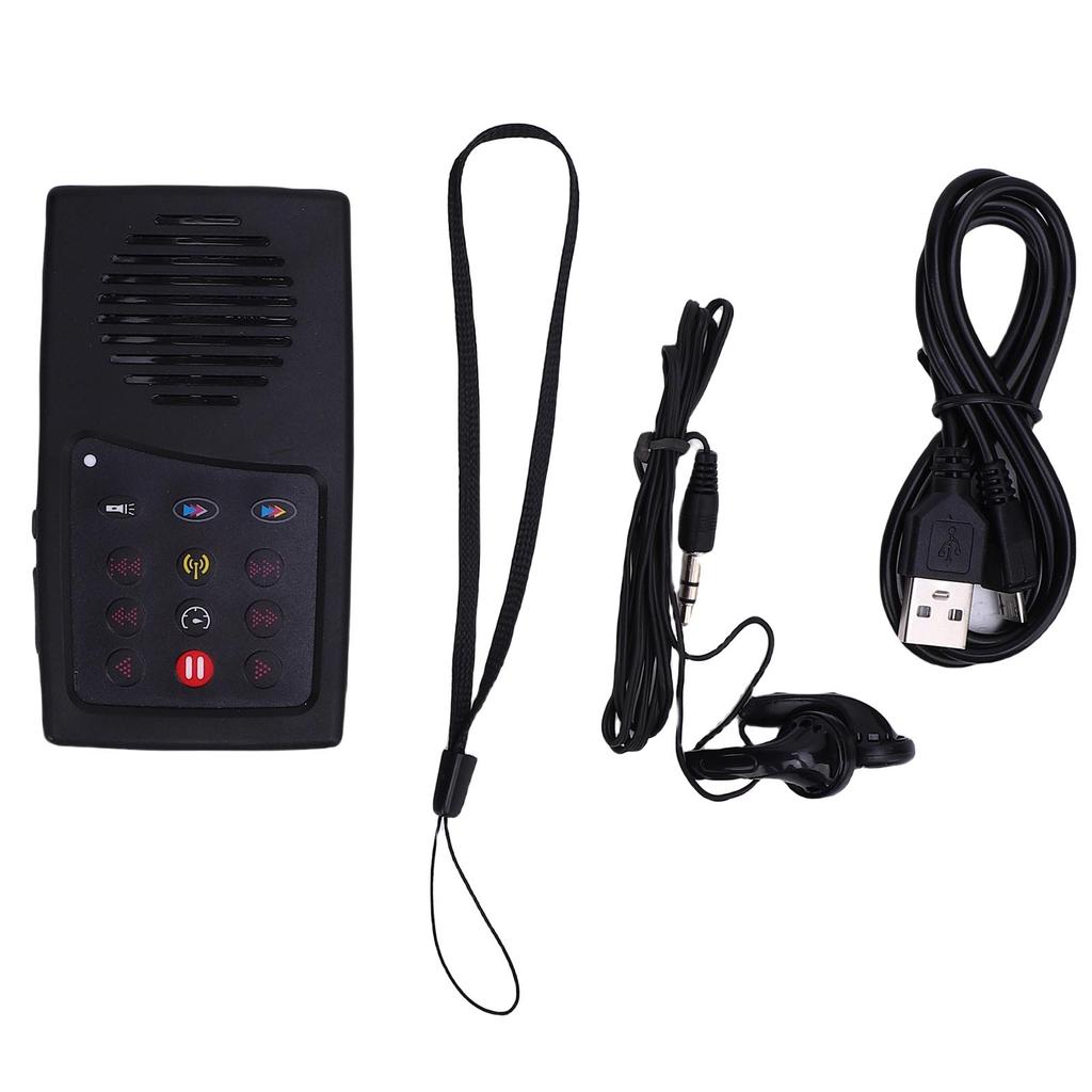 Solar Powered Scripture Reader FM Speak Portable Electronic Talking Scripture Device with 8G Capacity Earphone for Home