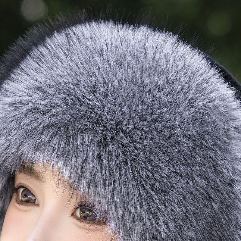 Winter New Warm Hat Scarf Integrated Thickened Cold-proof Windproof Neck Protection Cycling Headhat Fashionable Women's Hat